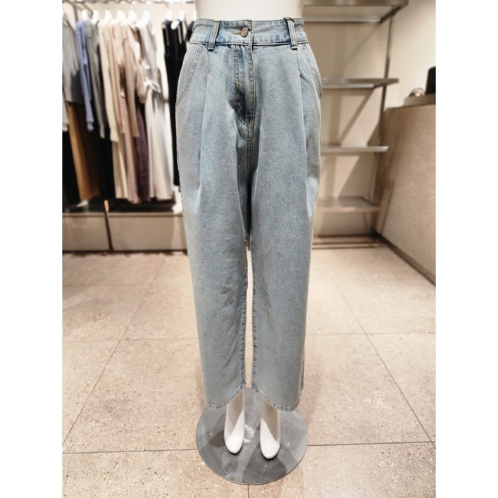 NICE CLAUP 나이스클랍 뒷밴딩 턱 와이드 데님팬츠 (A252PWN302) 124708