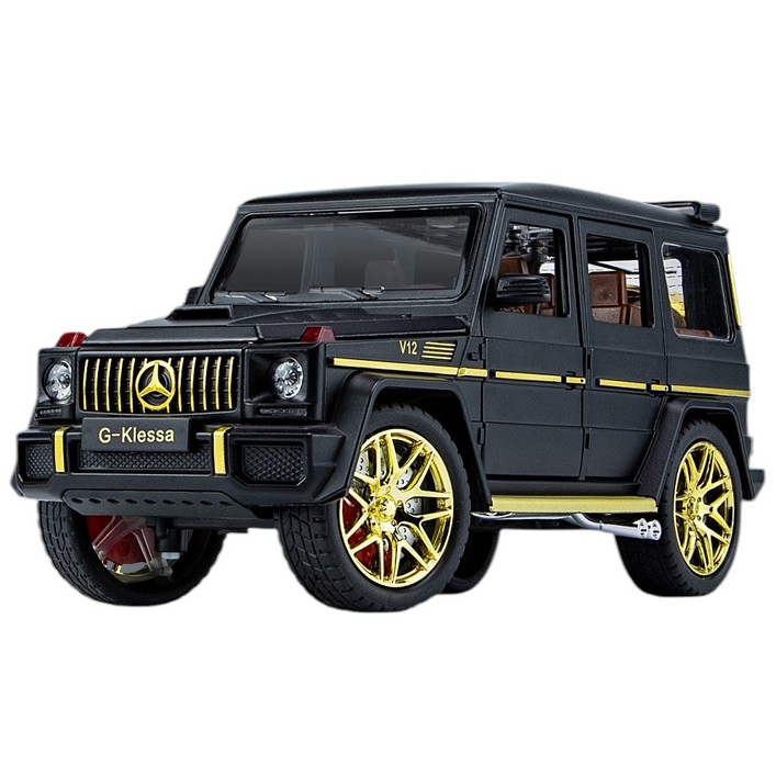 다이캐스트 124 벤츠 지바겐 AMG G63 모델 합금 풀백 자동차 모형, 1개, 블랙
