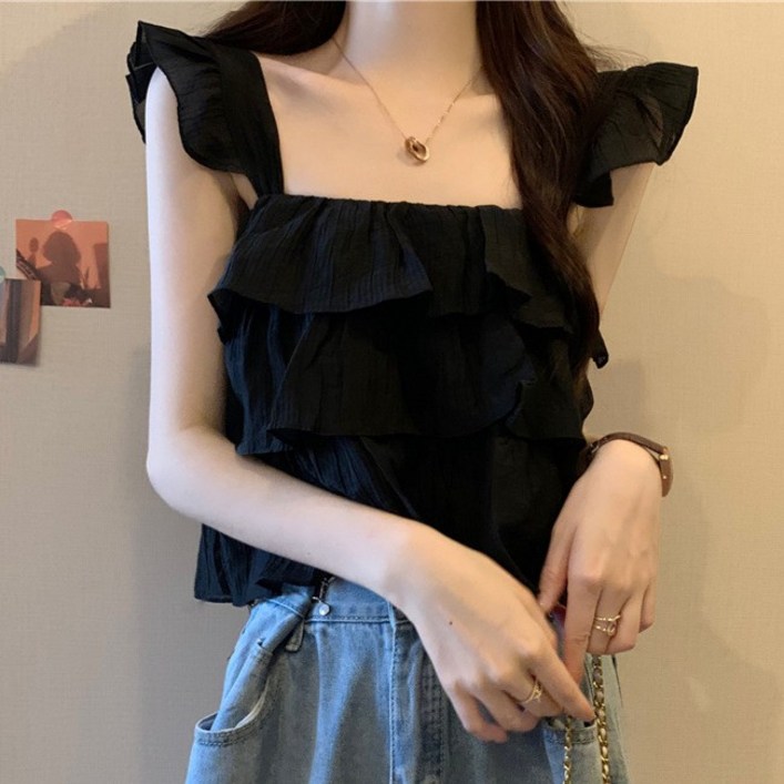 야오야오 캉캉 프릴 나시 블라우스