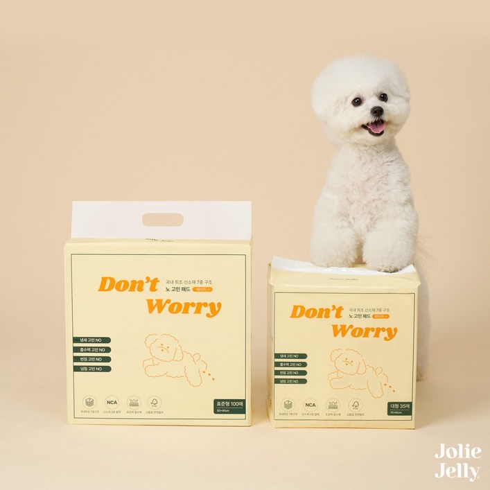 졸리젤리 강력흡수 강력탈취 노 고민 배변패드 최고급펄프 베이직 플러스 표준형, 1개, 100개입