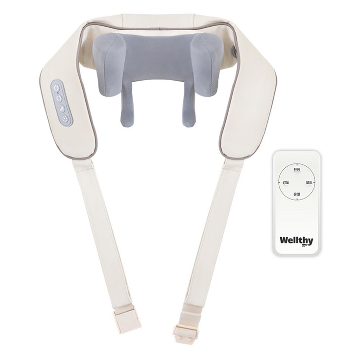 Wellthy 웰시 무선 목 어깨 마사지기 목 어깨 안마기, WTA7001