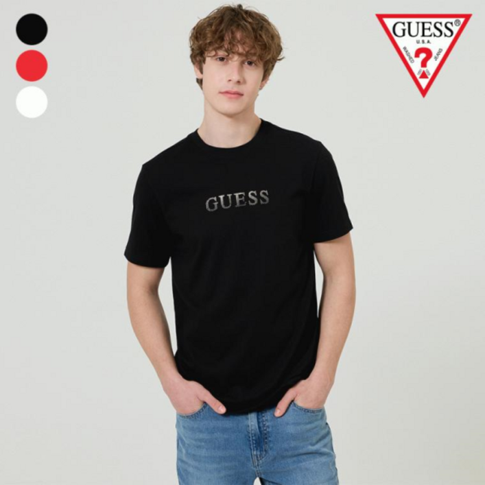 패션플러스게스게스 공용 GUESS레터 블링 반팔티K MO2K9432459545 패션플러스게스게스 공용 GUESS레터 블링 반팔티K MO2K9432459545