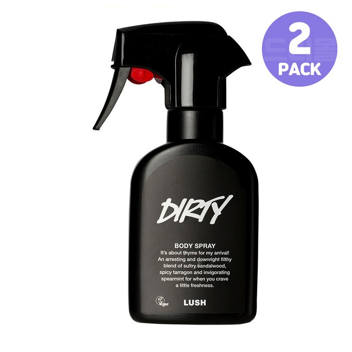Lush Dirty Body Spray 러쉬 더티 바디스프레이 200mlx2팩