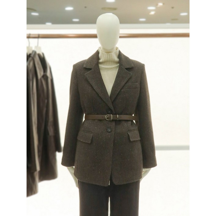 씨씨콜렉트 벨티드 테일러드 울 자켓E254MSG148/브라운DGDH3785079