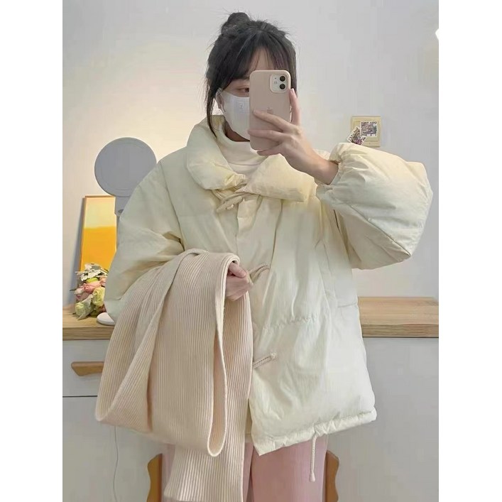 한국판 패딩 작은 패딩 야상 하프다운 숏패딩