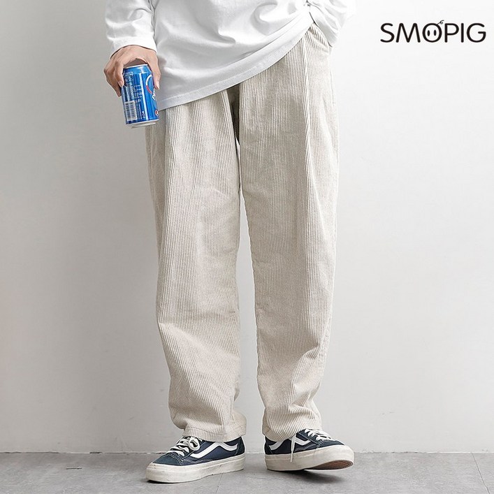 SMOPIG 코듀로이 바지 와이드 팬츠 널찍하다 일자바지 남녀 공용 카고바지 SMOPIG 코듀로이 바지 와이드 팬츠 널찍하다 일자바지 남녀 공용 카고바지
