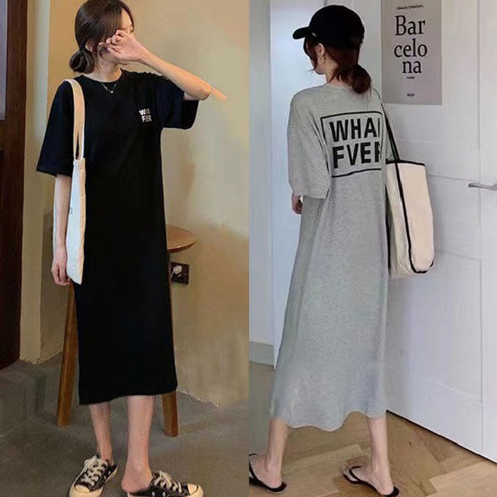 ROJI 하이슬릿 롱 원피스 2P