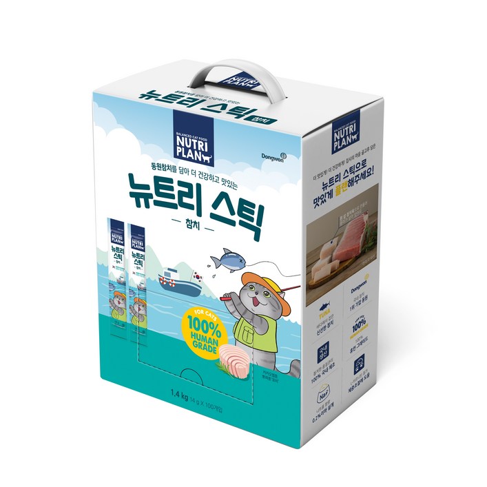 동원 뉴트리플랜 뉴트리스틱 고양이 간식 츄르 대용량