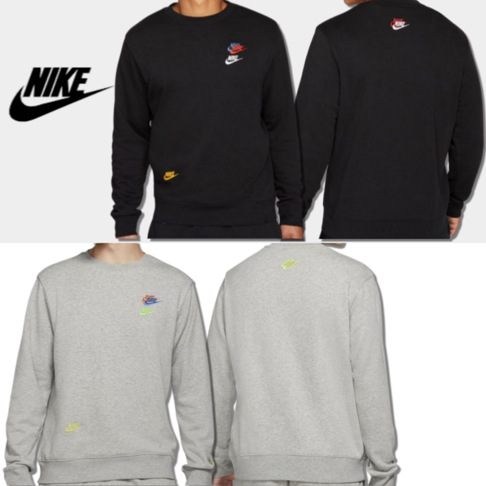 당일발송 나이키 NIKE 멀티로고 스우시 맨투맨 티셔츠 긴팔티