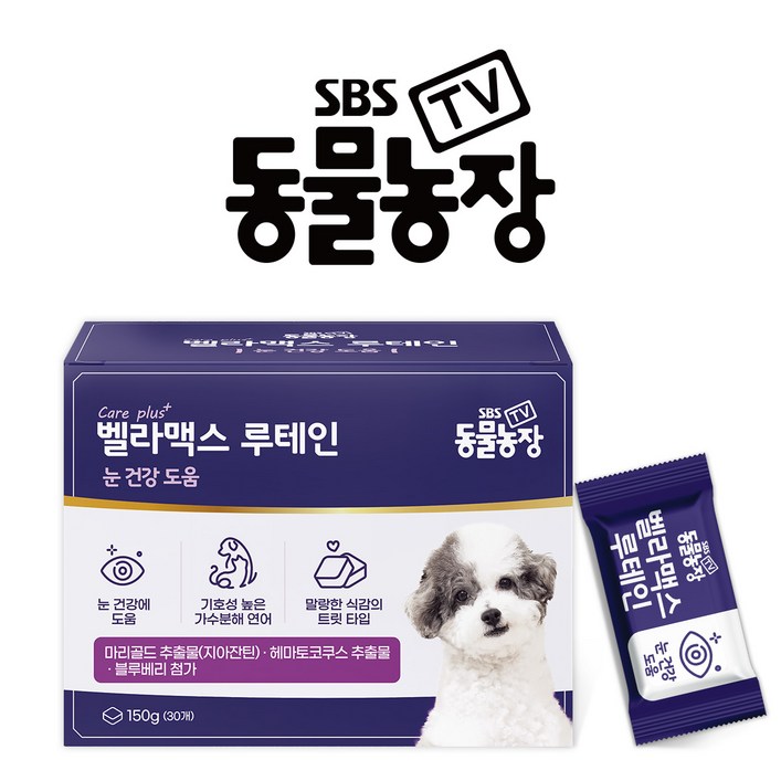 SBS TV 동물농장 루테인 1개 강아지 눈 영양제, 단품