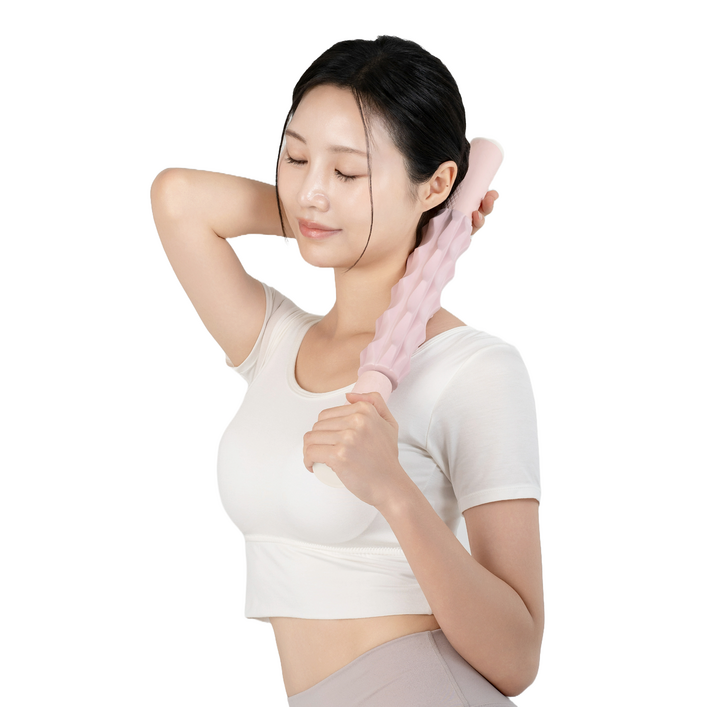 during 마사지 스틱 롤러 바디 괄사 종아리, 핑크, 1개
