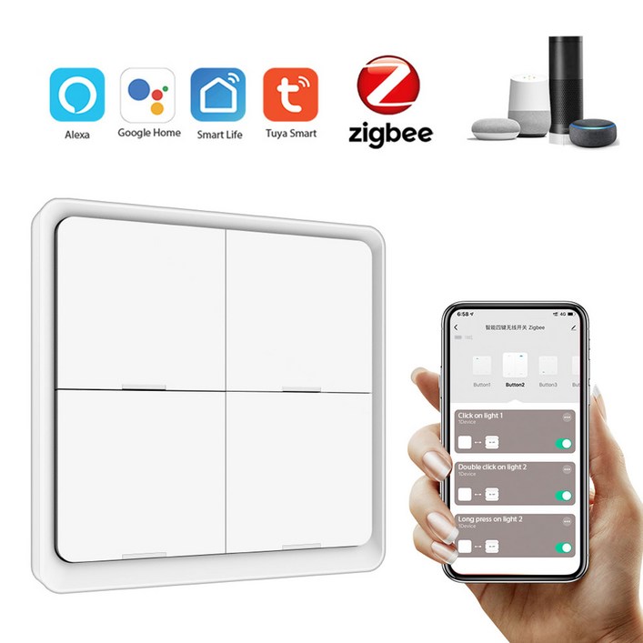 스마트스위치 스마트 전등 무선스위치 TUYA ZigBee 구글홈당일출고최소59일 수령가능공휴일제외