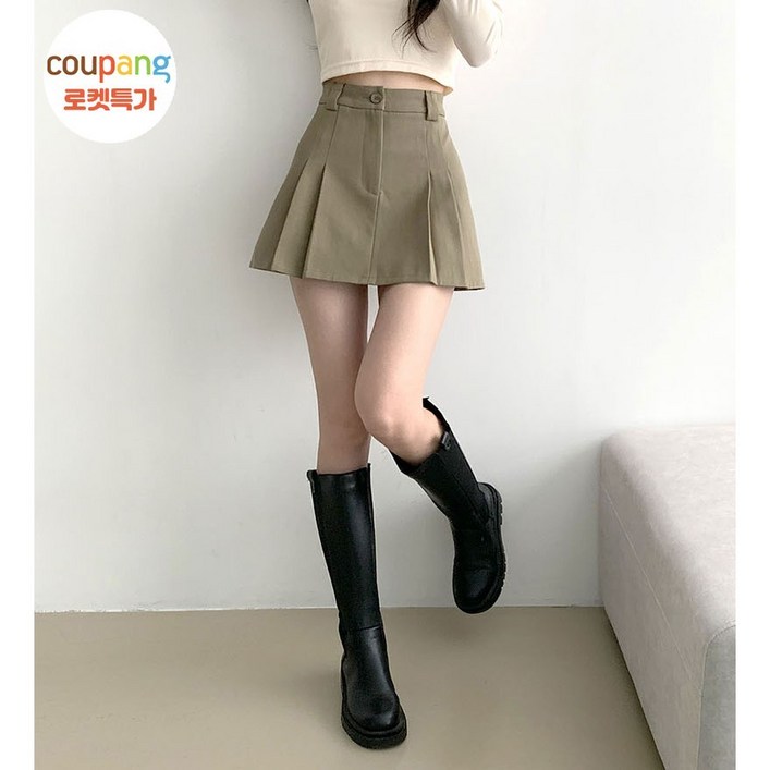 부기샵 2단기장 미니 스커트 숏&롱  헤이즐 더블 플리츠 미니 스커트