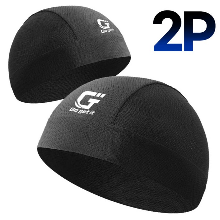 Go Get It 한국인 두상에 맞는 이너캡  자전거 오토바이 헬멧 쪽모자  땀 흡수 모자  러너스 비니  달리기 땀모자 11