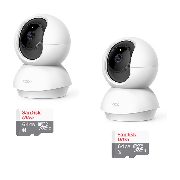 11 총2대 티피링크TC71 300만화소 360도회전 실내무선카메라 홈CCTV 야간흑백전환, 선택3 Tapo TC71메모리카드64G2대, 2개 11 총2대 티피링크TC71 300만화소 360도회전 실내무선카메라 홈CCTV 야간흑백전환, 선택3 Tapo TC71메모리카드64G2대, 2개
