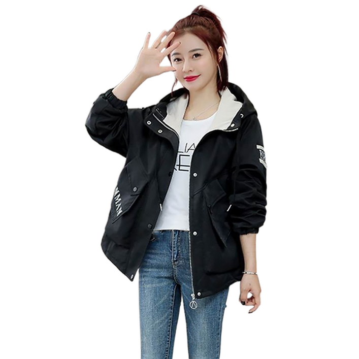 가을 쇼트 코트 봄가을 재킷 상의 트렌치코트