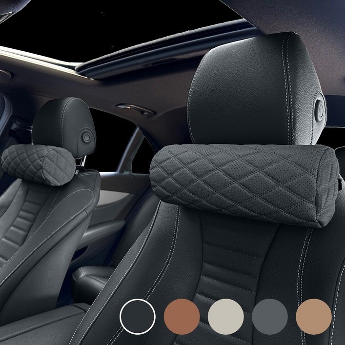 Sorpci 차량용 가죽 메모리폼 목쿠션 2P 세트