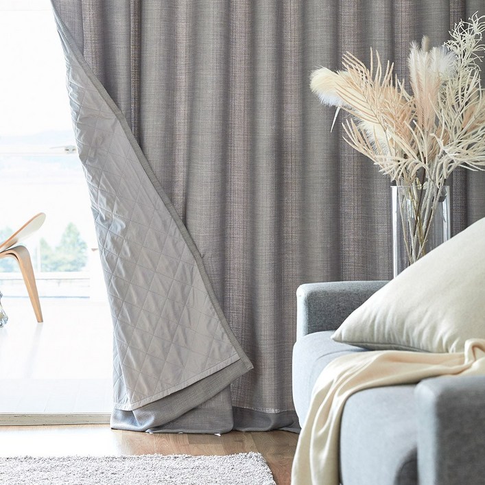 모던하우스 ON 높이조절 린넨스타일 3중방한 3도씨커튼140X240 1장