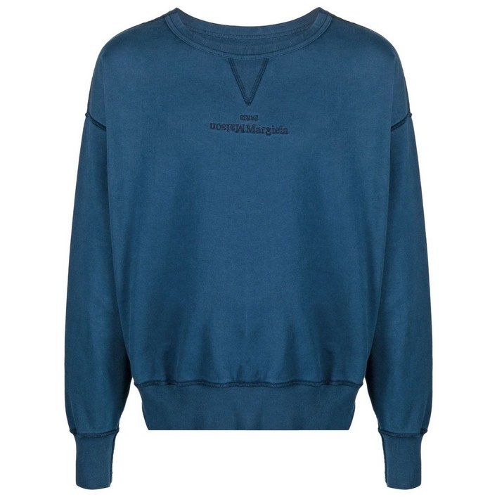 메종 마르지엘라 메종 마르지엘라 로고 자수 디테일 스웨트셔츠