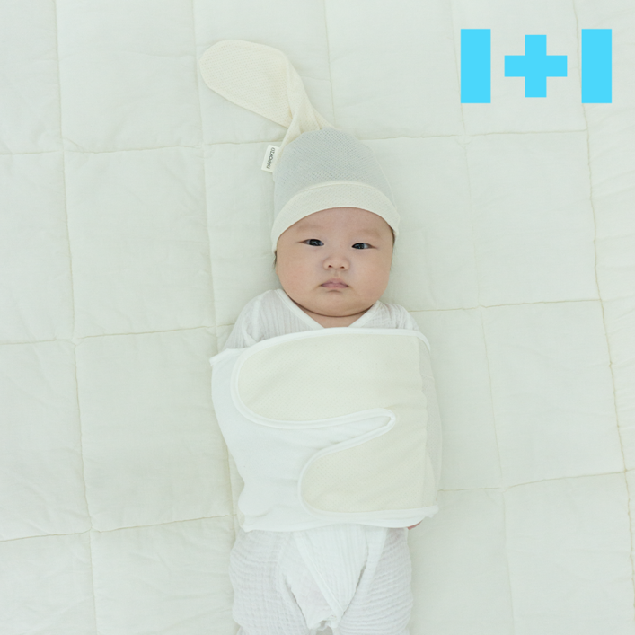 1 아나랩아나벨 신생아딸꾹질모자 set 모로반사스트랩 속싸개 출산선물 뒤집기방지