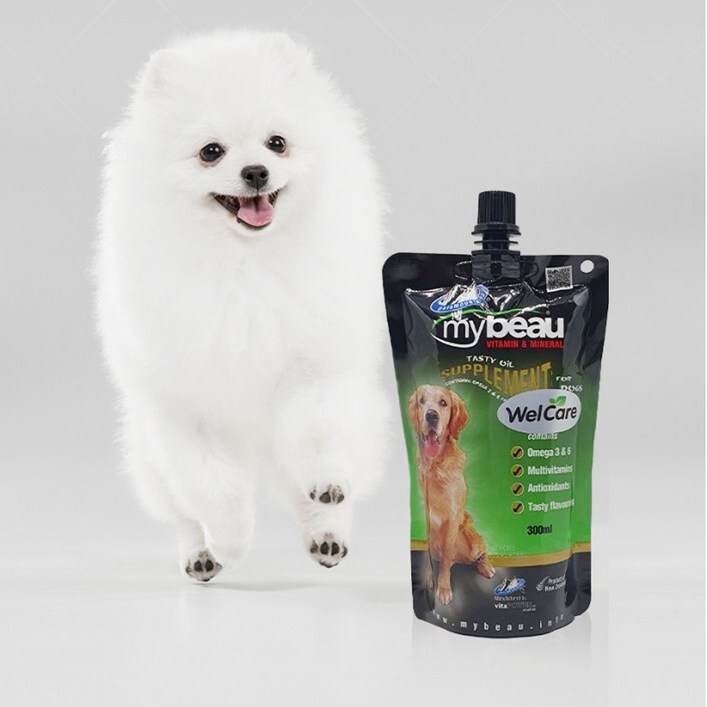벨벳 마이뷰 독 도그 종합 파우치 피부 피모 영양제 300ml, 피부피모, 300ml, 1개