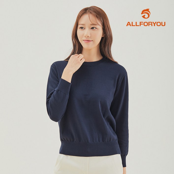 [올포유] [모델착장] 여성 라운드넥 풀오버 ALSRK8151-915