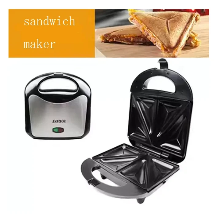 3in 1 빵 아침 식사 기계 파니노 토스터 샌드위치 메이커