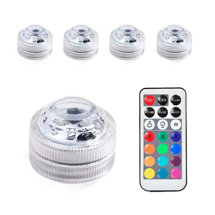 비상 LED 미니 무선 조명 3cm 5p  리모콘 세트