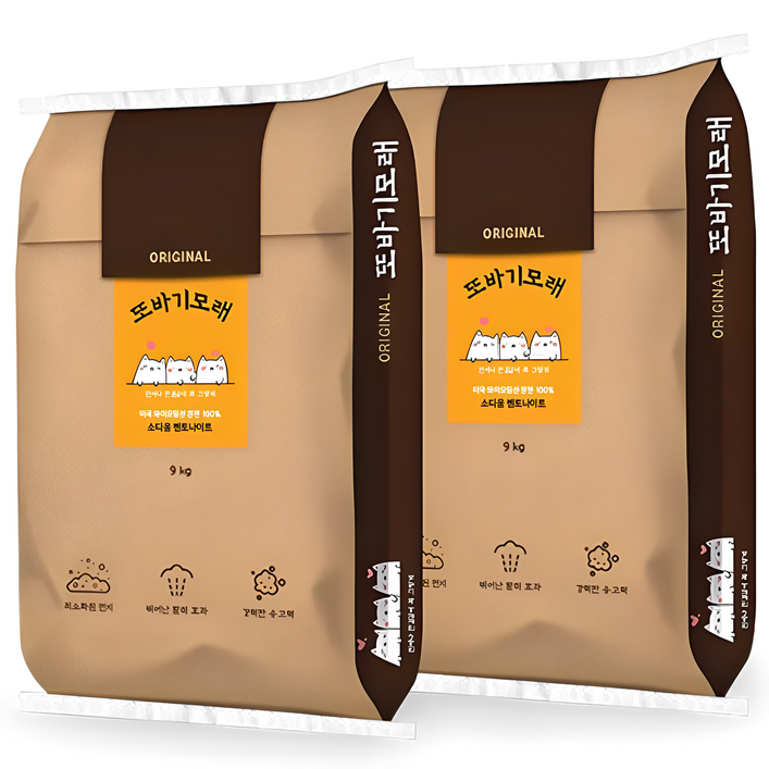 또바기고양이모래 벤토나이트 오리지널 무향 18kg 국내생산