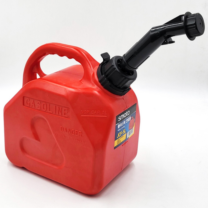 제리캔 연료통 휴대용 캠핑 기름통 등유통 석유통 5리터, 레드, 1개