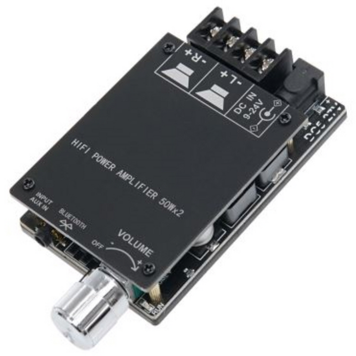 블루투스5.0 50W X2 미니앰프 증폭기 소형앰프 하이파이 서라운드사운드 오디오스피커 방송용 엠프AUX