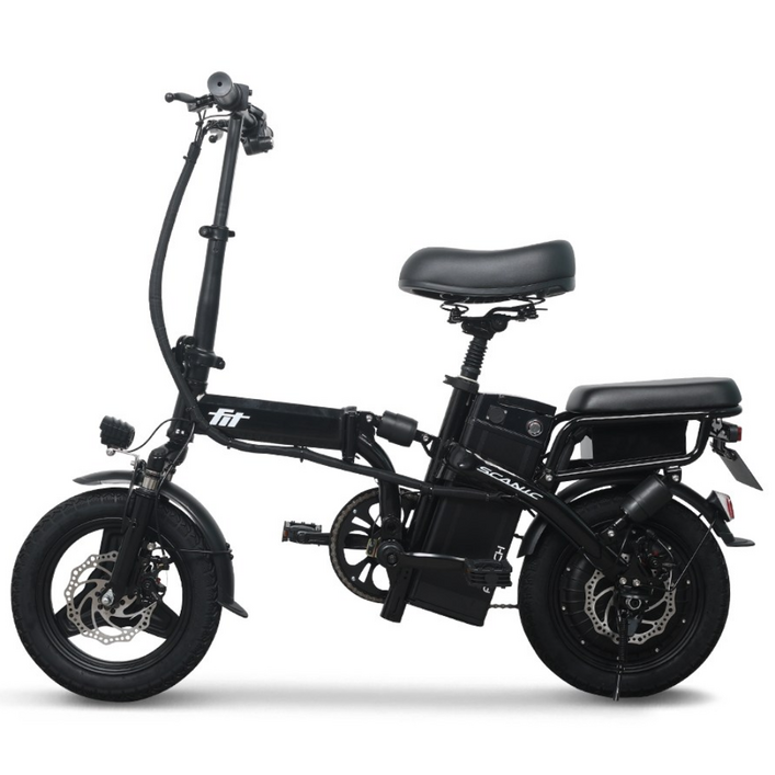 스카닉 핏 FIT 48V 접이식 14인치 출퇴근 미니벨로 PAS 스로틀 전동 전기자전거