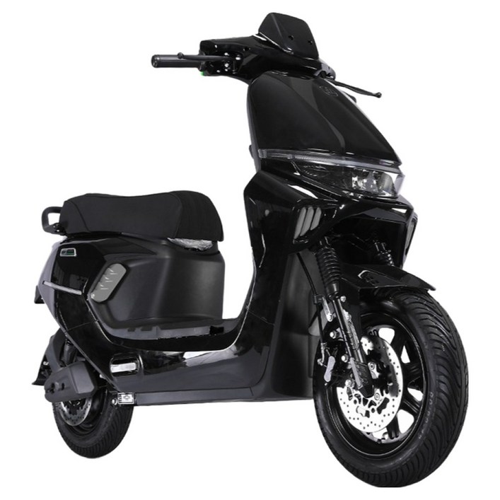 에코모션 클래식 전기 스쿠터 오토바이 배터리 바이크 전기바이크 전동휠 모터 전동오토바이, 미드나잇 블랙