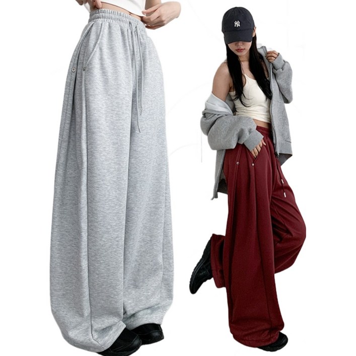 봄신상 / 또또 스냅 와이드 팬츠 10color 벌룬 트레이닝 츄리닝 바지 키작녀 키큰녀 벌룬핏 와이드핏 10컬러 데일리바지