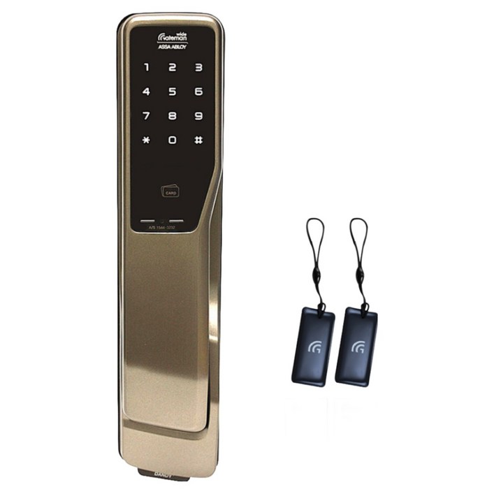 게이트맨 푸시풀도어록 댄디 카드키4개+번호키 허수기능 에티켓기능 현관문 디지털도어락 [고객직접설치], 고객직접설치, 게이트맨 댄디