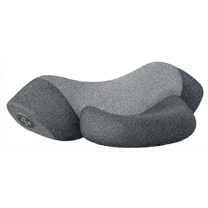 BOLEBIO 온열 마사지 공기압 에어리프팅 메모리폼 4 in 1 지베개 안마기, 회색