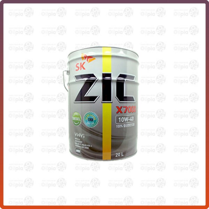 ZIC 7000 CJ4 10w40 20L 대형트럭 트레일러 엔진오일, 1개, ZIC X7000 10W40 CJ4 20L