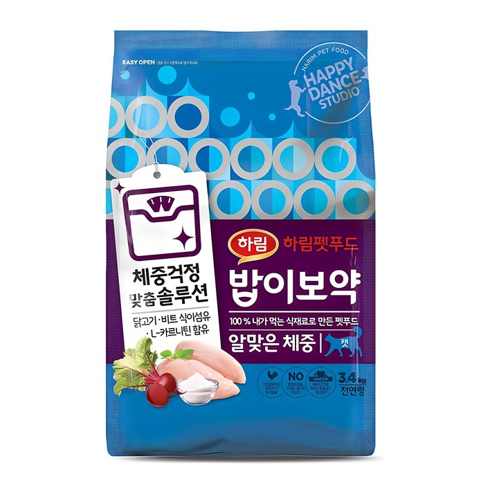 밥이보약 고양이 전연령 기능성 사료, 다이어트(체중유지), 3.4kg, 1개