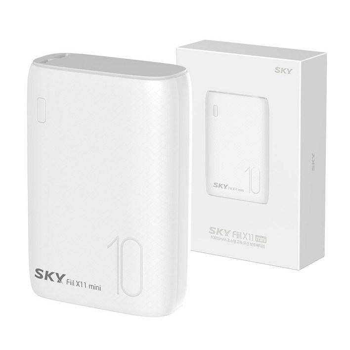 스카이 필 X11 미니 10000mAh 초소형 고속 유선 보조배터리 C타입