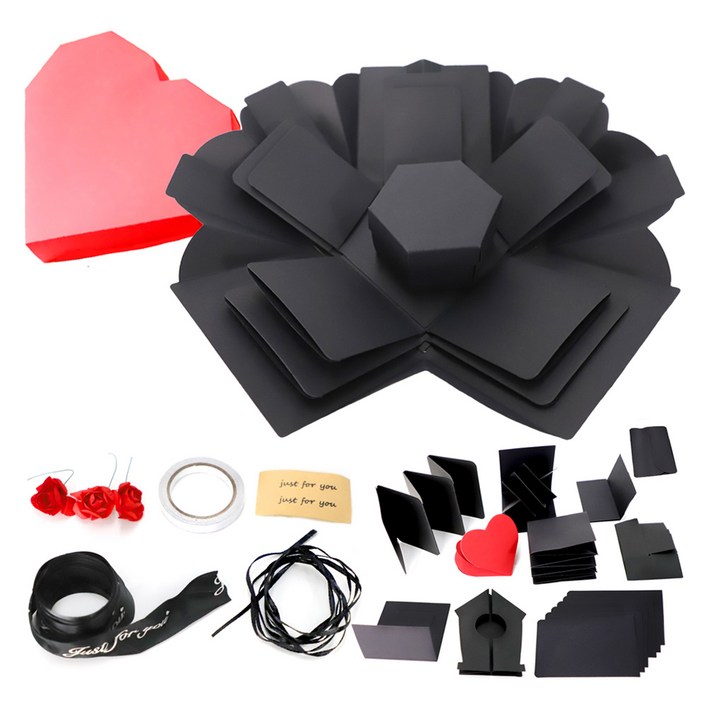 비에이비오 하트 폭탄 감동 포토카드 이벤트 선물 상자