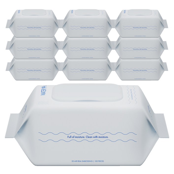 워터 99% 초순수 저자극 베이직 아기물티슈 캡형