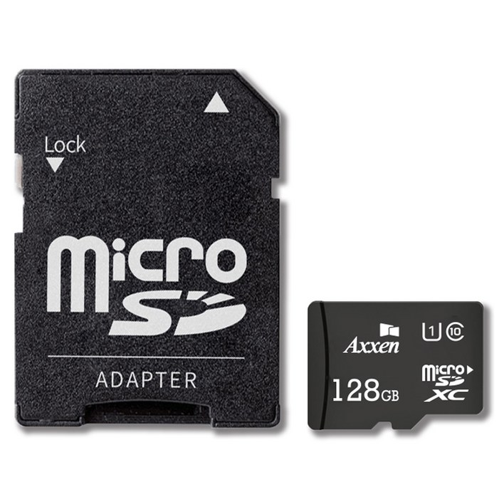 액센 프리미엄 마이크로 SD카드  어댑터 세트 MSD22, 128GB, 1개