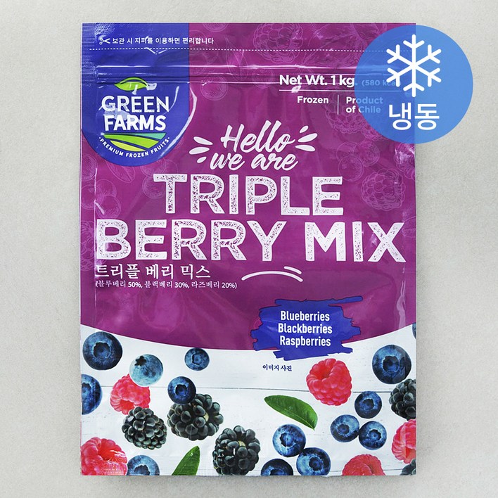 로켓프레시 Greenfarms 트리플 베리 믹스 냉동