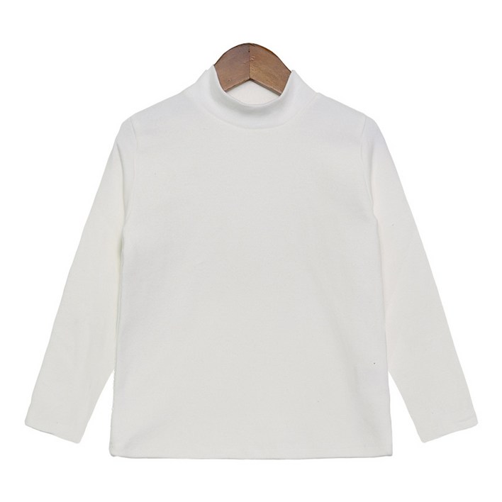 유라비 남녀공용 모크 하이넥 티셔츠