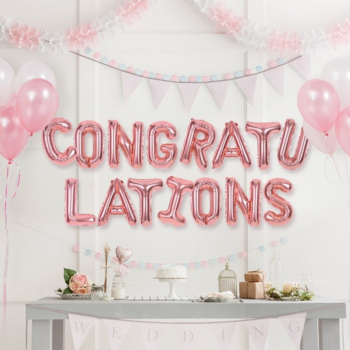 조이파티 알파벳 은박풍선 세트 CONGRATULATIONS