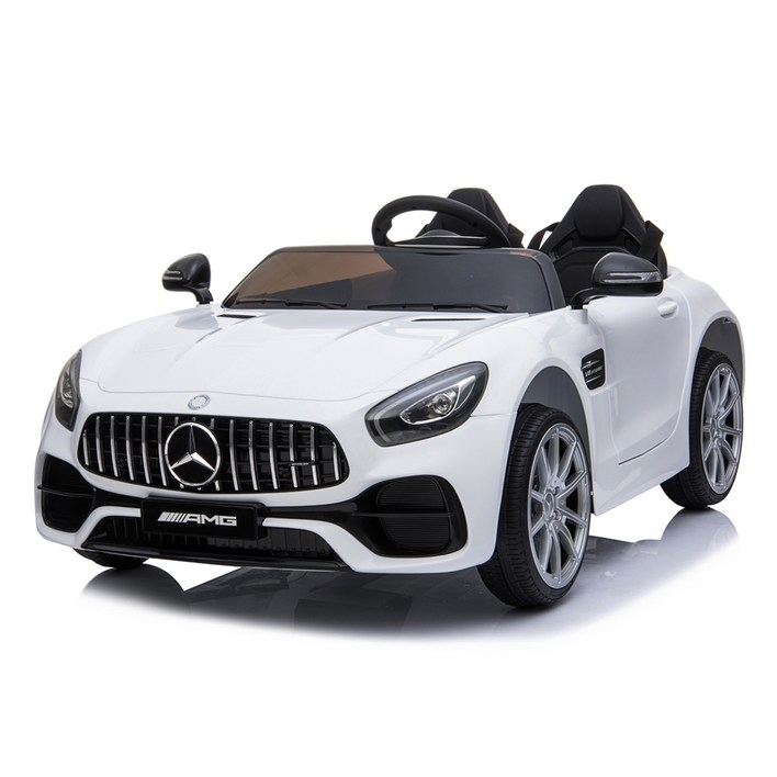 몬스터토이즈 벤츠 AMG GT 2인승 유아 전동자동차, 화이트 몬스터토이즈 벤츠 AMG GT 2인승 유아 전동자동차, 화이트