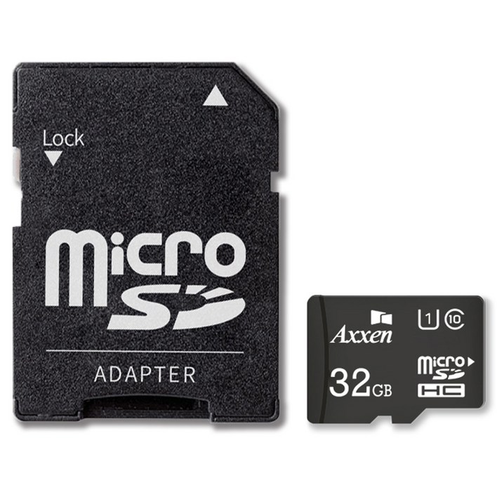 액센 프리미엄 마이크로 SD카드 + 어댑터 세트 MSD22, 32GB 블랙박스메모리카드