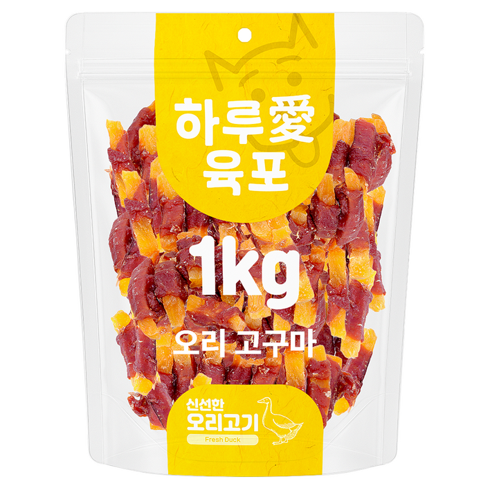 하루애 강아지 육포, 1kg, 1개, 오리고구마