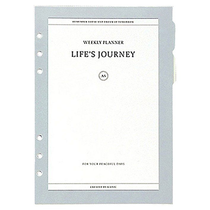 아이코닉 저니 6공 바인더 A5 다이어리 속지세트 만년 플래너 01 플랜 위클리