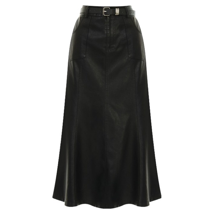 티뷰 레더벨티드 머메이드 스커트 V6ACSK002